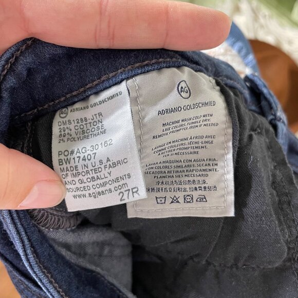 AG Adriano Goldschmied The Leggings Size 27 Super Skinny Jeans Dark Wash - Picture 9 of 11